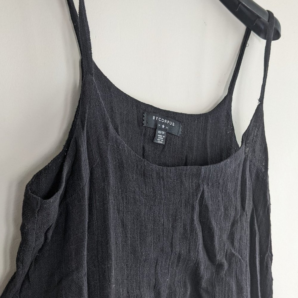 ByCORPUS | Black Gauze Drop-Waist Tank Dress Size XS - Picture 5 of 7
